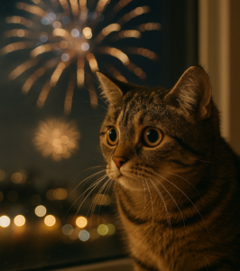 Silvester mit panischen Katzen
