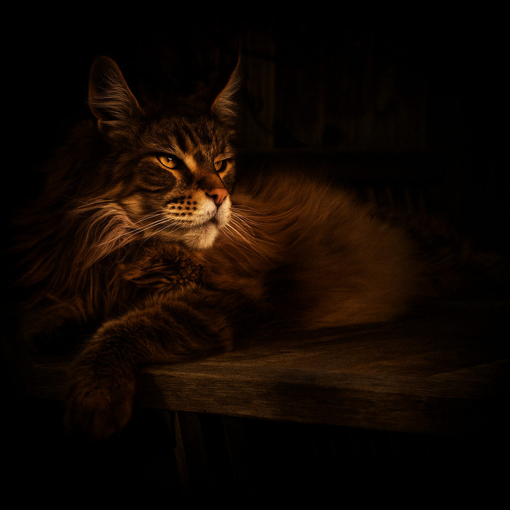 Eine sehr entspannte Katze, die ihr Leben genießt und weder Angst noch Panik kennt.